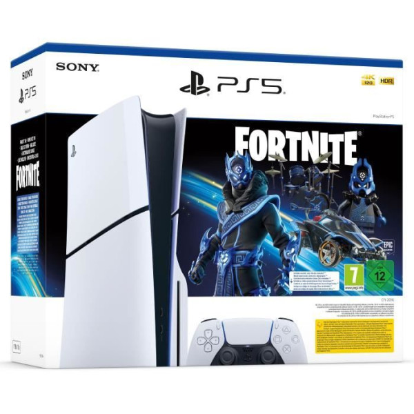 Pack PS5 Standard : Console PlayStation 5 (modele Slim)  Fortnite Cobalt Star