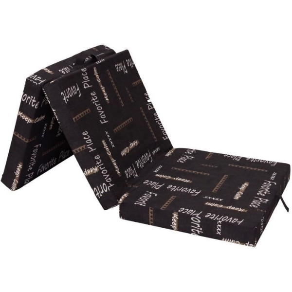 Chauffeuse pliante - SAMBA - Multi-position - Motif - 190 x 70 x 9 cm