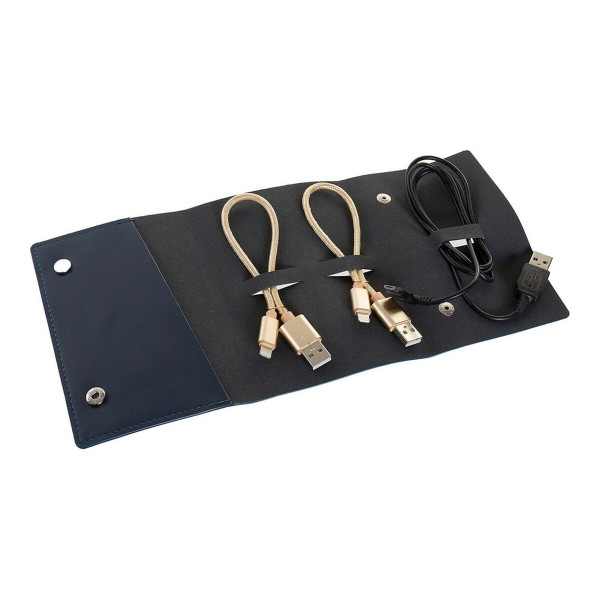 Organisateur de Câbles DKD Home Decor 8424001737758 Noir Camel 29 x 1 x 14 cm (4 Pièces)