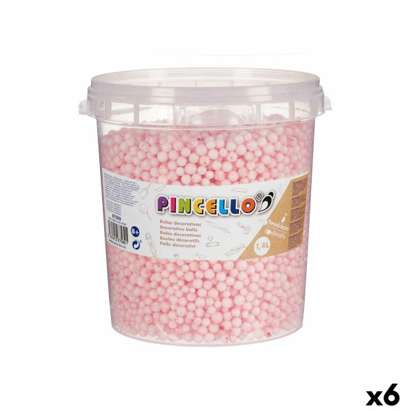 Matériaux pour travaux manuels Balles Rose polystyrène (6 Unités)