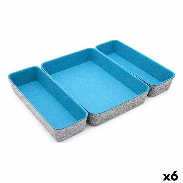 Organiseur de Tiroirs Confortime Feutre 28 x 20,5 x 5,3 cm 3 Pièces (6 Unités)