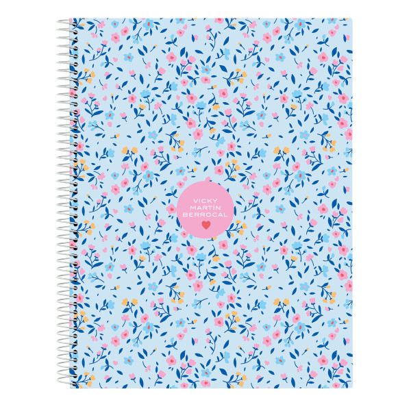 Carnet Vicky Martín Berrocal Paraíso Bleu Rose A4 120 Volets