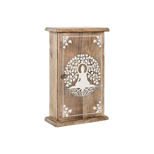 Armoire à clés Home ESPRIT Blanc Naturel 18 x 7,5 x 28 cm