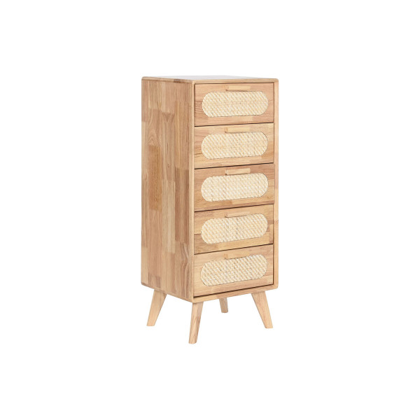 Caisson à Tiroirs Home ESPRIT Naturel Métal Bois d'hévéa 40 x 30 x 78 cm