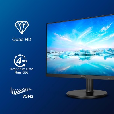 Ecran PC Philips 275V8LA/00 wled Quad HD 27″ Led va Flicker Free