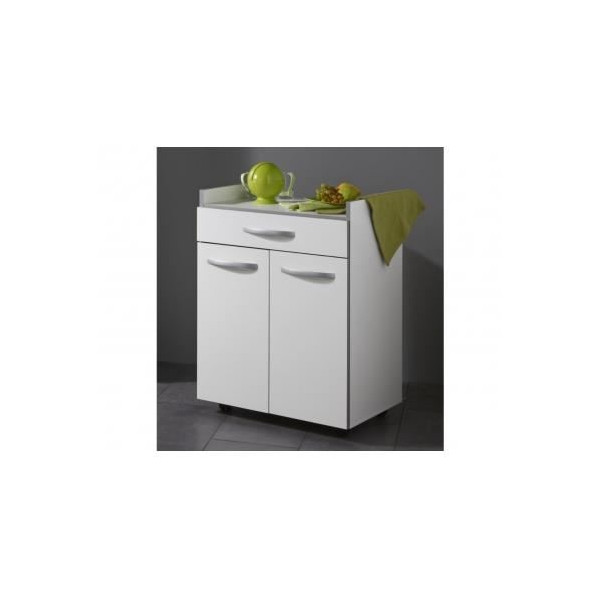 HARMONY Desserte de cuisine L 60cm - Blanc mat