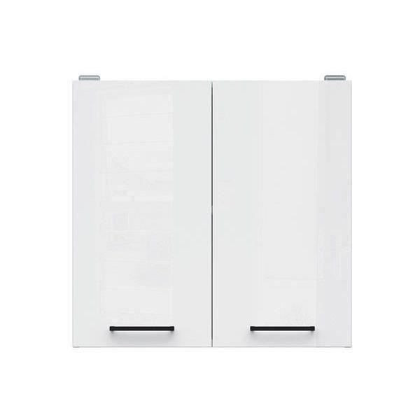 JUNONA Meuble haut 60 cm - 2 Portes - Blanc brillant