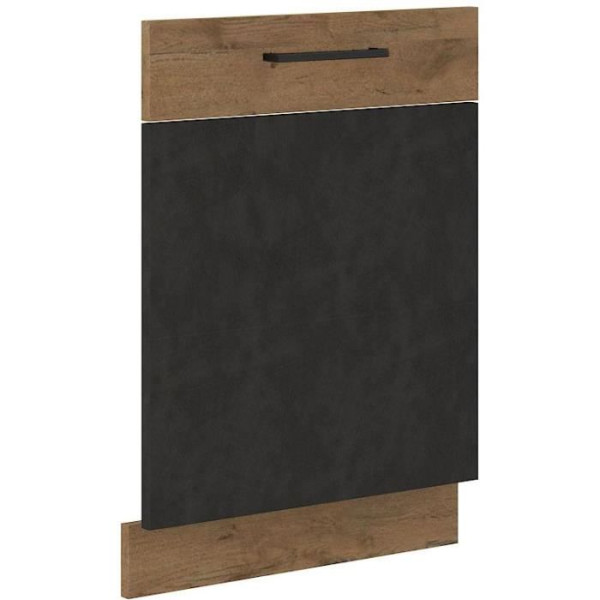 Porte habillage lave-vaisselle ROCK - Chene Lancelot et gris matera - 60 cm