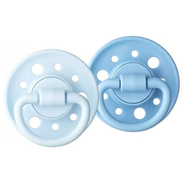 Sucette Dodie Gaia 0m Bord de Mer Lot de 2 - Sucette ronde - Caoutchouc naturel - Lent - Blanc