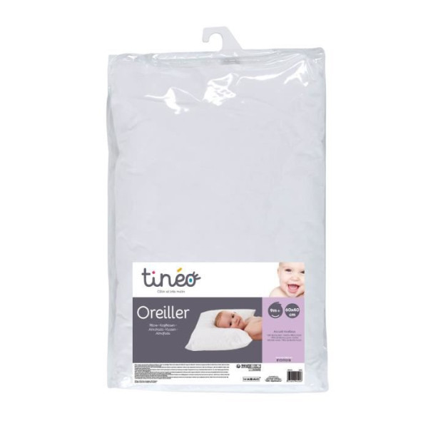 TINEO Oreiller Tinéo - 40 x 60 cm - 52% polyester - 48% coton