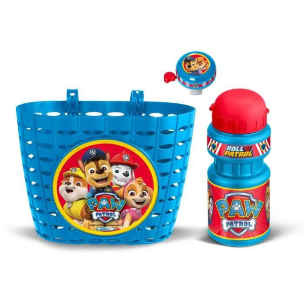 Set ludique comprenant une Corbeille  un bidon  une sonnette - PAW PATROL - PAT PATROUILLE