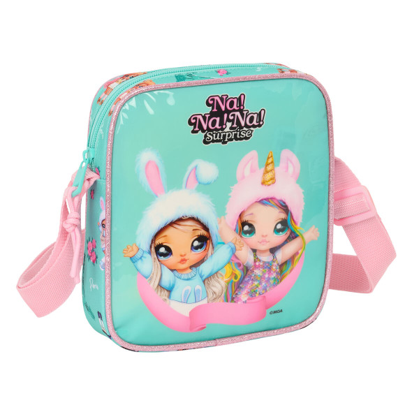 Sac à Bandoulière NaNaNa Surprise Bunny Rose Turquoise 16 x 18 x 4 cm