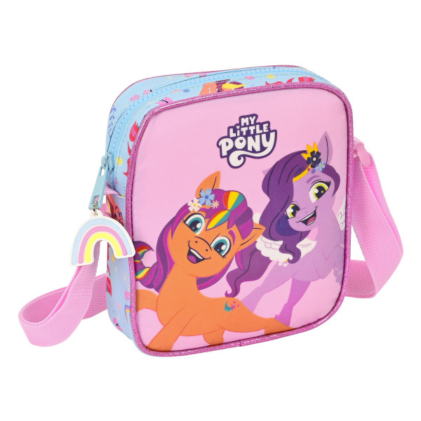 Sac à Bandoulière My Little Pony Wild  free Bleu Rose 16 x 18 x 4 cm