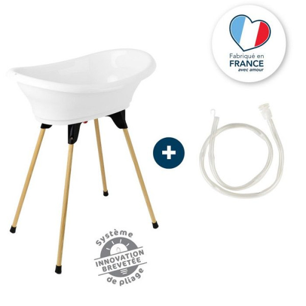Kit baignoire VASCO Blanc Muguet : baignoire  pieds  tuyau de vidange - THERMOBABY