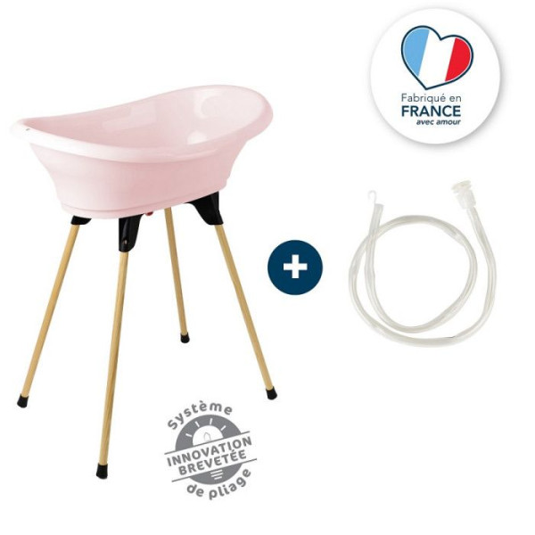 THERMOBABY KIT BAIGNOIRE VASCO Rose Poudré : baignoire  pieds  tuyau de vidange