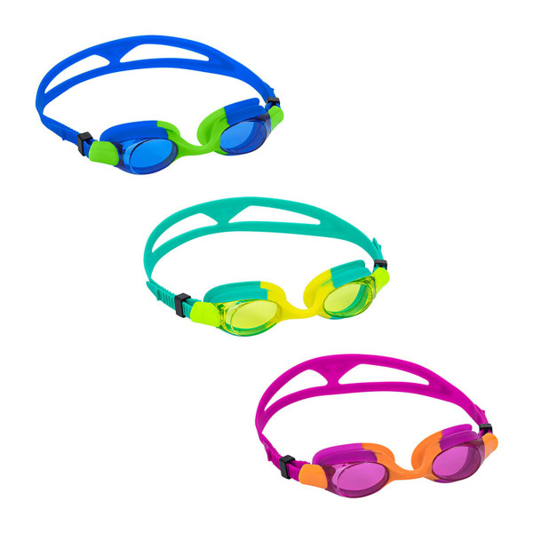 Bestway Lunettes de Natation en Silicone pour Adultes Anti-buée Couleur Assortie 14 Ans Plage et Piscine 21051