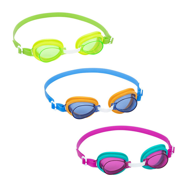 Bestway Lunettes de Natation en Silicone Junior Anti-buée Couleur Aléatoire 7 Ans Plage et Piscine 21065
