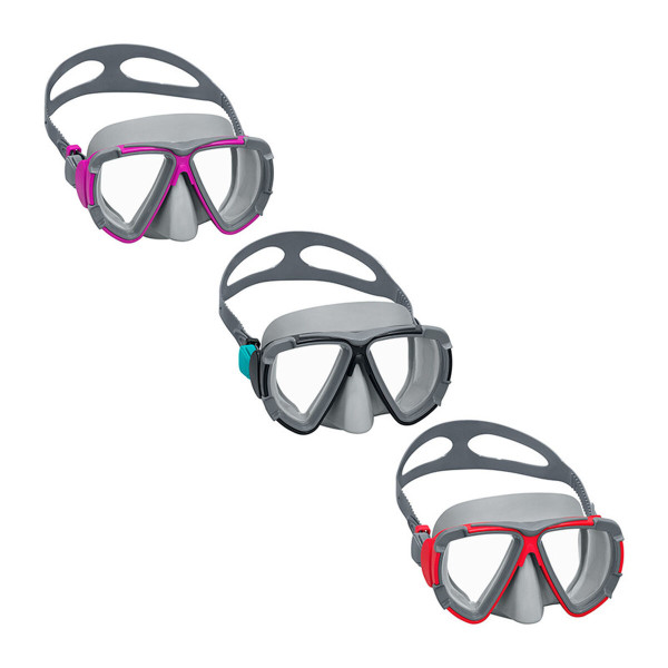 Bestway Masque de Plongée Enfant Sangle Anatomique Couleur Aléatoire 3 Ans Plage et Piscine 22048