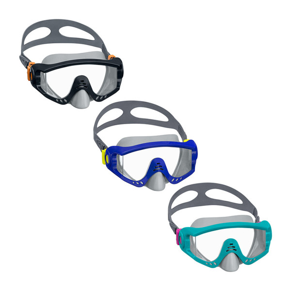 Bestway Masque de Plongée Junior Courroie Anatomique Couleur Assortie 7 Ans Plage et Piscine 22039