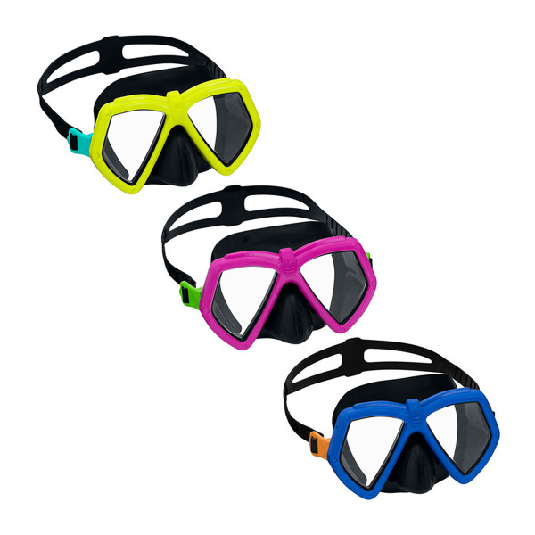 Bestway Masque de Plongée Enfant Sangle Anatomique Couleur Assortie 3 Ans Plage et Piscine 22011