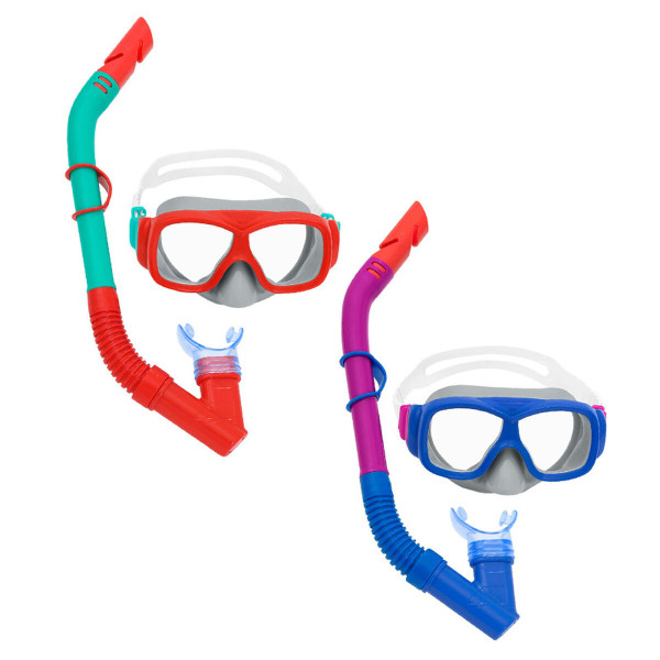Ensemble Bestway Masque et Tube Junior Valve de Purge Couleur Assortie 7 Ans Plage et Piscine 24025