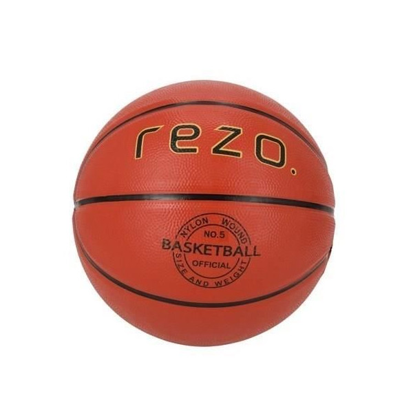 Ballon de basket - REZO - Caoutchouc - Taille 5 - Marron - Polyvalent