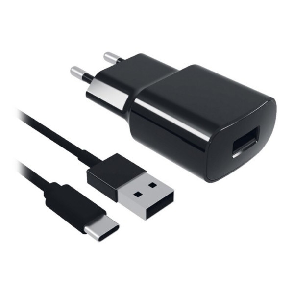 Chargeur Mural  Câble USB C Contact 2A Noir