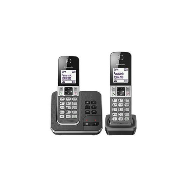 Panasonic KX-TGD322FRG Duo Téléphone sans fil Répondeur Noir