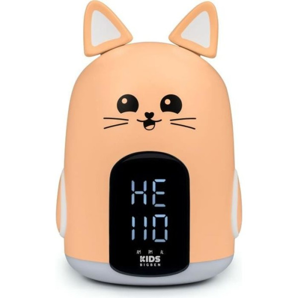 Réveil  Veilleuse Chat - BIGBEN - Mia - 3 sons originaux - Intensité lumineuse réglable - Affichage heure