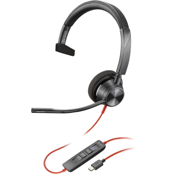 Casque  Microphone Poly Blackwire 3310 Noir