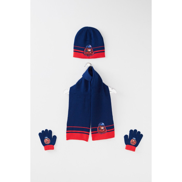 Bonnet gant écharpe ladybug