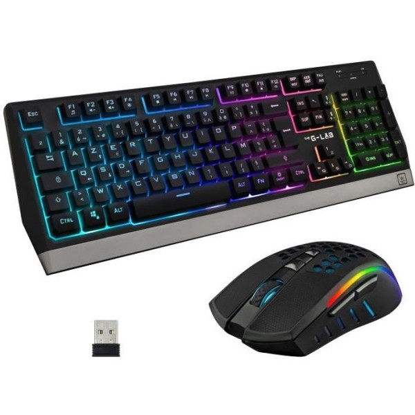 THE GLAB Pack Gaming TUNGSTEN  Sans fil - Clavier  Souris - Français