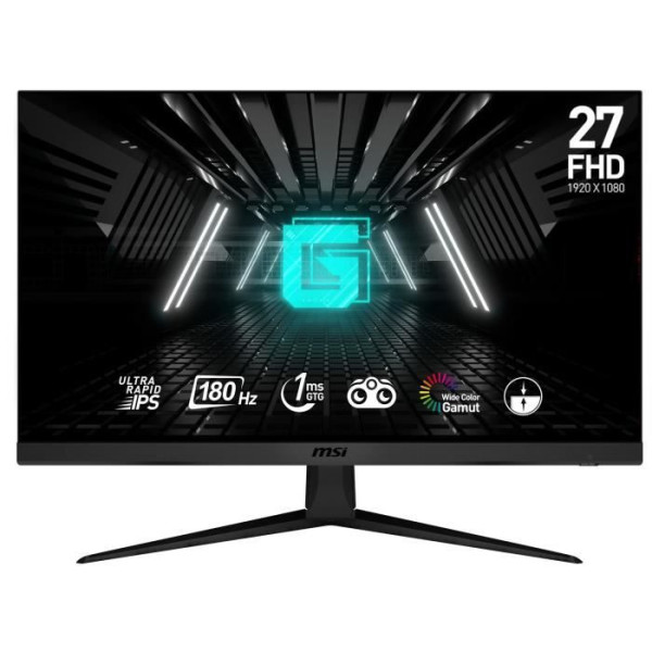Écran PC Gamer - MSI - G2712F - 27 - Dalle Fast IPS - FHD - 1 ms - 180 Hz - Adaptive Sync - DP  HDMI - Compatible VESA