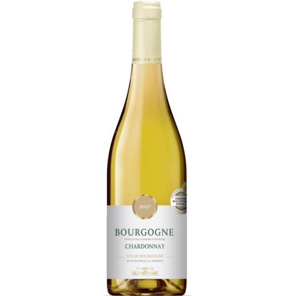 Vignerons des Grandes Vignes 2017 Bourgogne Chardonnay - Vin blanc de Bourgogne