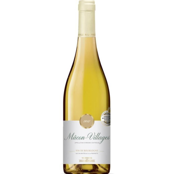 Vignerons des Grandes Vignes 2017 Mâcon-Villages - Vin blanc de Bourgogne