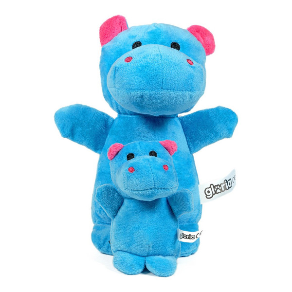 Jouet pour chien en peluche Gloria Nomana Polyester Hippopotame Feuille de Mousse