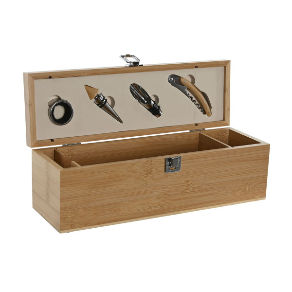 Set d'Accessoires pour Vin Home ESPRIT Naturel Bambou Acier inoxydable