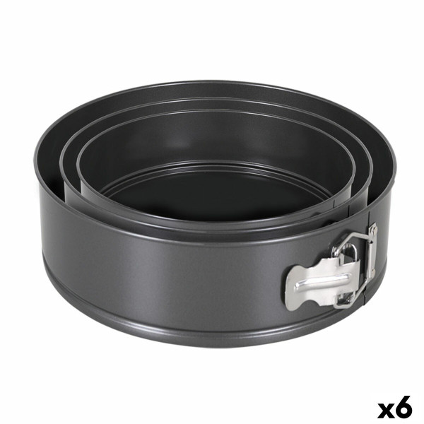 Moule amovible Quttin Noir 24 x 728 x 6,8 cm 3 Pièces (6 Unités)