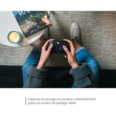 Manette Bluetooth Xbox avec Câble de recharge noir