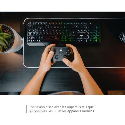 Manette Bluetooth Xbox avec Câble de recharge noir