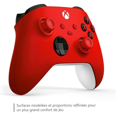 Manette Xbox rouge sans Fil Pulse Red