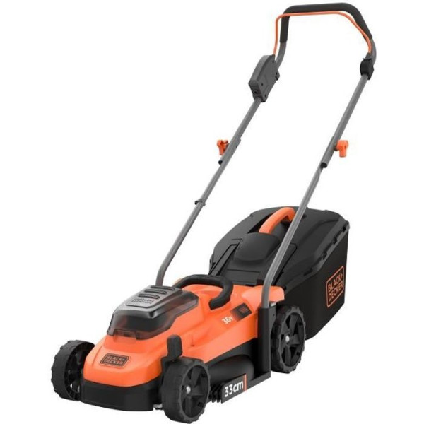 Tondeuse a Gazon Electrique Sans Fil 36V BCMW3336L1-QW - BLACKDECKER - Coupe 33cm - Batterie 2,5 Ah - Mulching