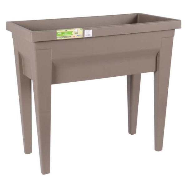 EDA Espace potager avec table City VegTable - 73 x 38,5 x H 68 cm - 57 L - Taupe