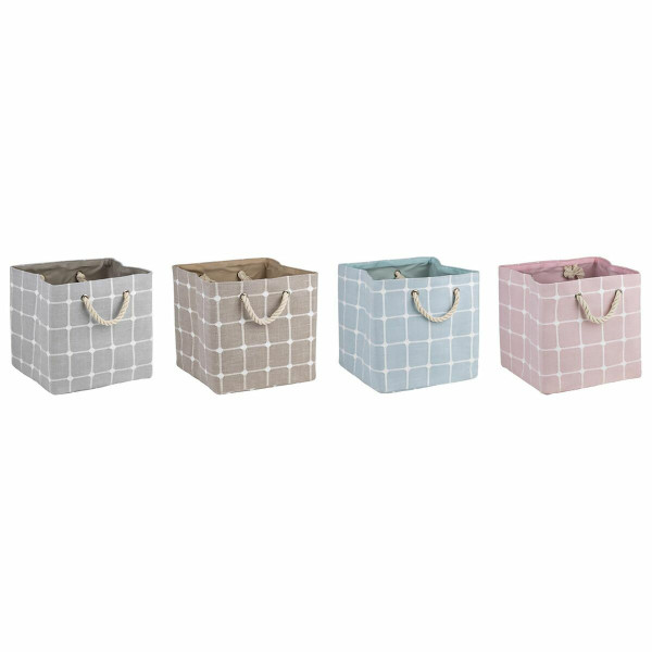 Boîte Décorative DKD Home Decor Polyester EVA (30 x 30 x 30 cm) (4 Unités)