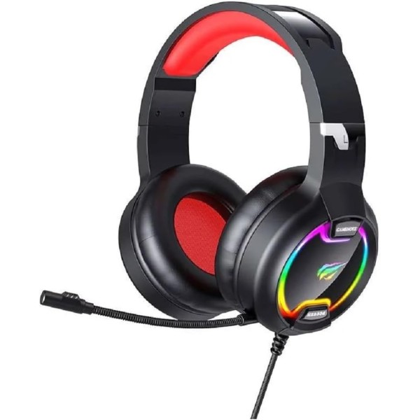Casque gaming Havit GAMENOTE H2233D RGB noir et rouge