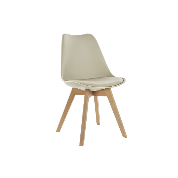 Chaise DKD Home Decor 48 x 54 x 82 cm Beige polypropylène Hêtre