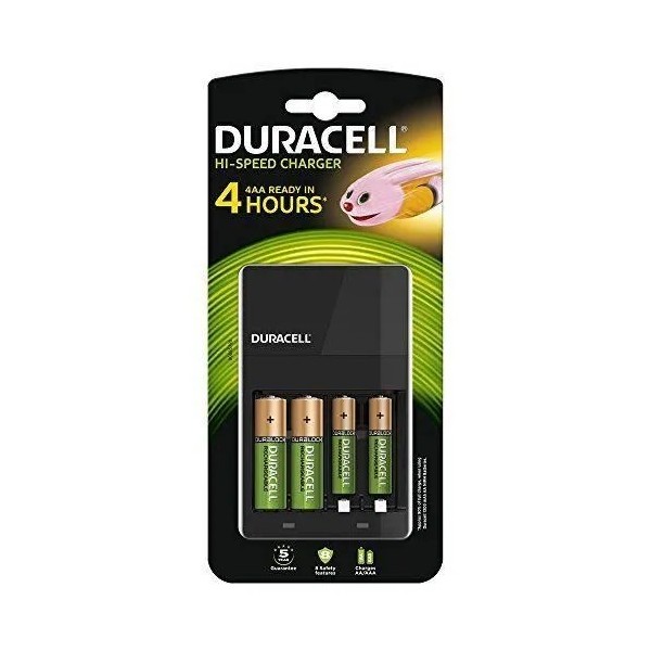 Chargeur universel Duracell CEF14, incl.2xAA 2xAAA
