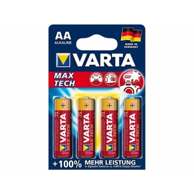 Varta Pile Alcaline Mignon AA Max Tech Blister (Paquet de 4)