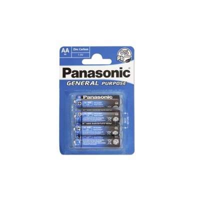 Panasonic Pack de 4 piles General R6 Mignon AA – Bleu