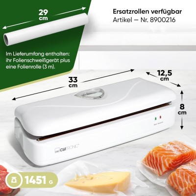 Scelleuse pour sachets Clatronic blanche Scelleuse pour sachets Clatronic blanche